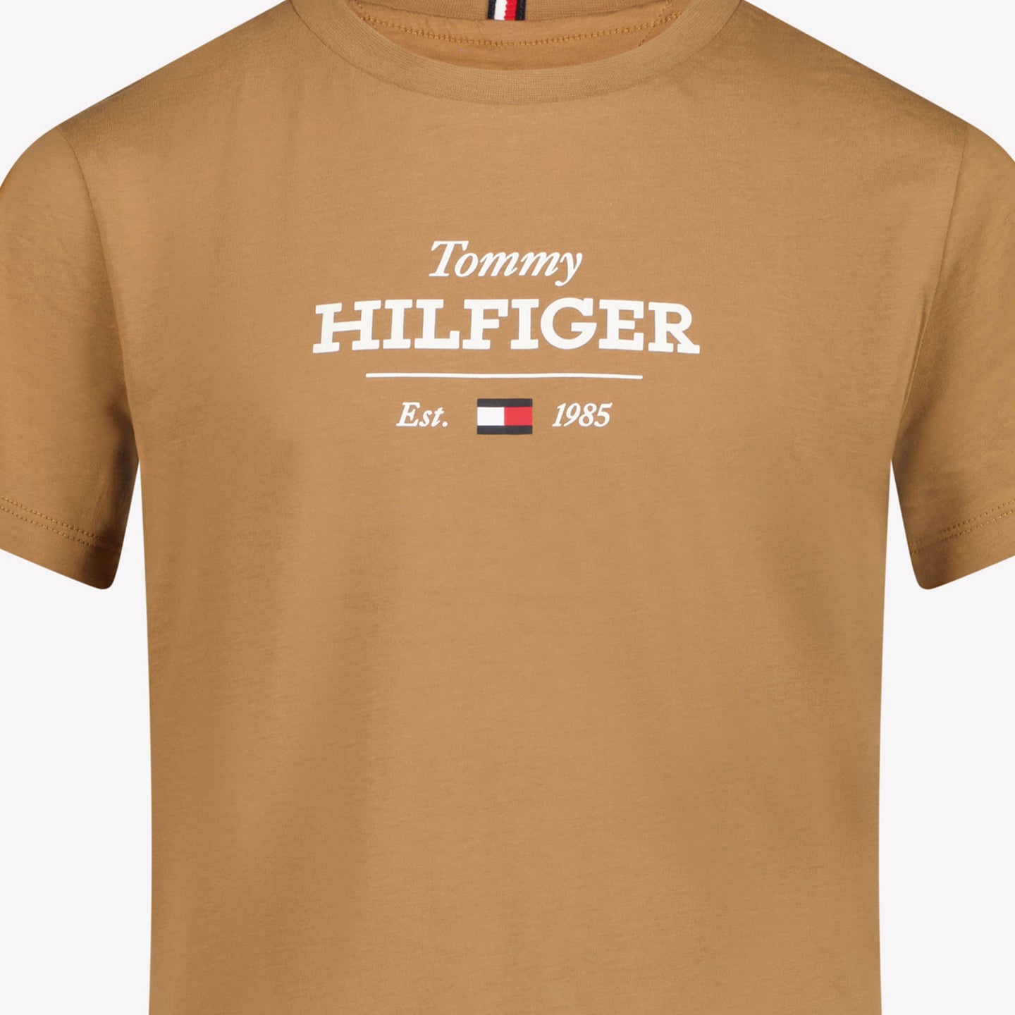 Tommy Hilfiger Kinder Jongens T-Shirt Camel