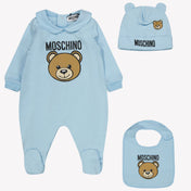Moschino Baby unisex box suit Light Blue