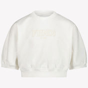 Fendi Kinder Meisjes T-Shirt In Wit