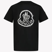 Moncler Kids Boys in T-Shirt Black