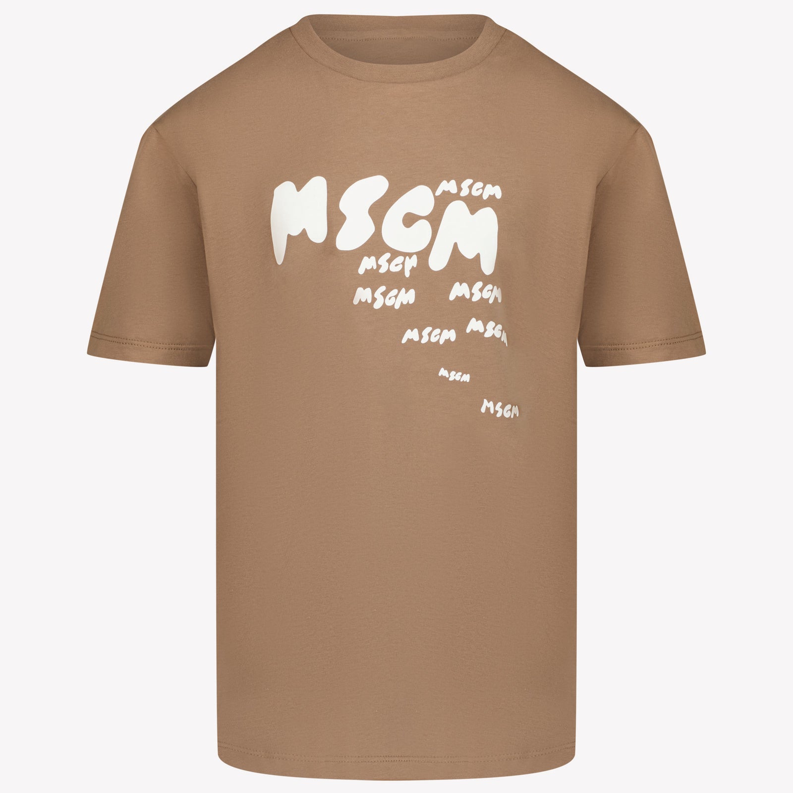 MSGM Kinder Jongens T-Shirt In Bruin