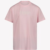 Fendi Unisex T-shirt Licht Roze