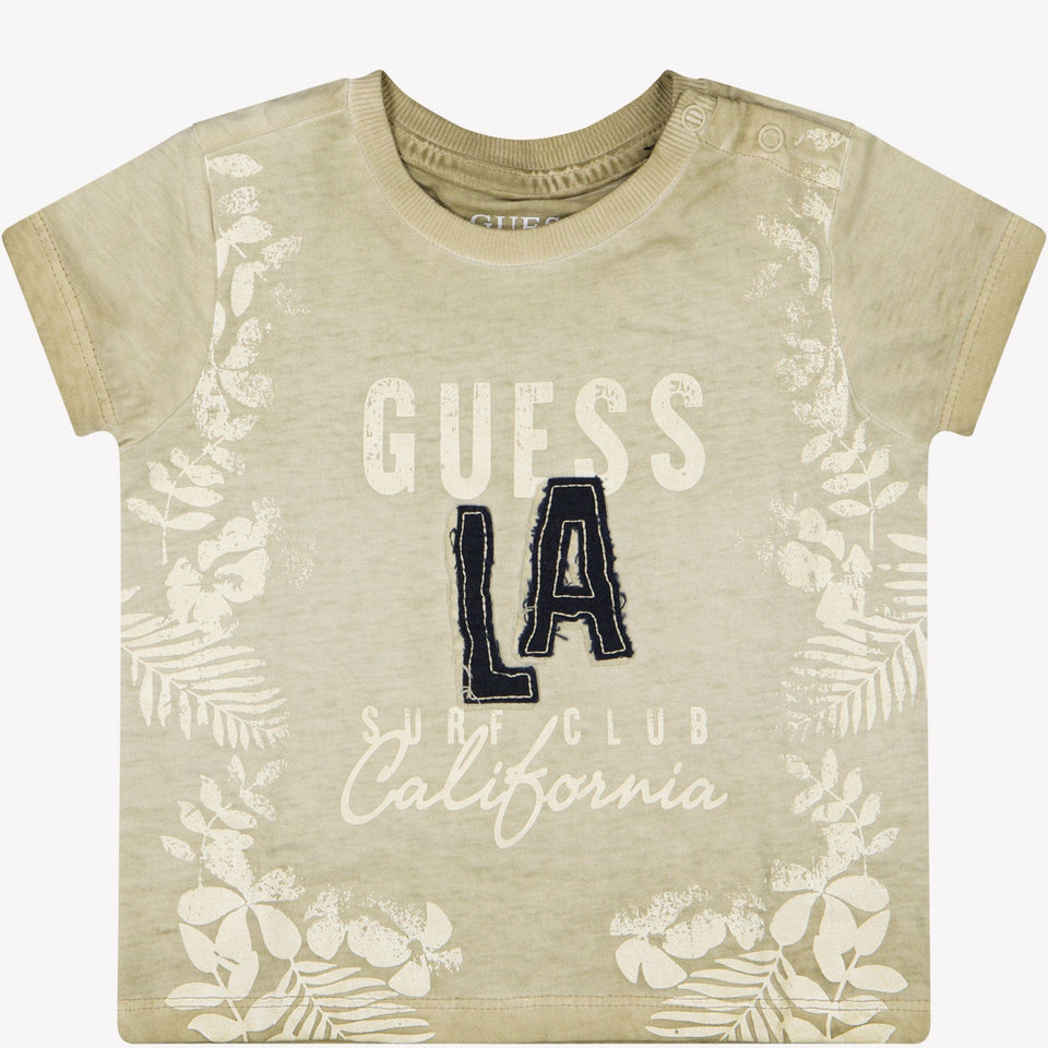 Guess Baby Jongens T-Shirt Beige 12 mnd