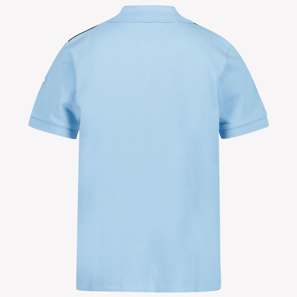 Moncler Kids Boys Polo in Light Blue