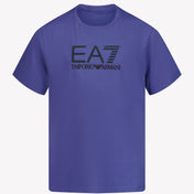 EA7 Kinder Jongens T-shirt Blauw
