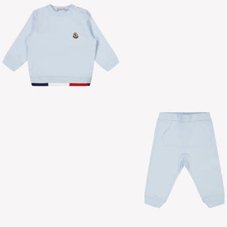 Moncler Baby Boys Tracksuit In Light Blue