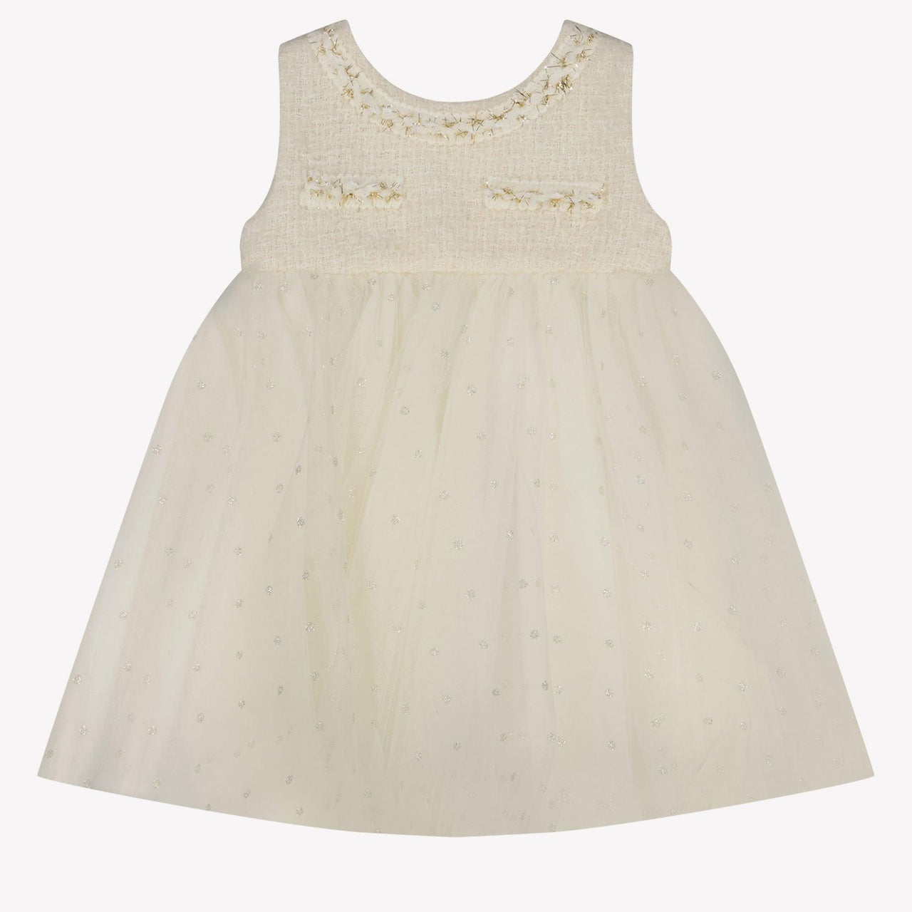 Monnalisa Baby Girls Dress Offwhite