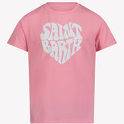 MC2 Saint Barth Children's Girls T-shirt Light Pink