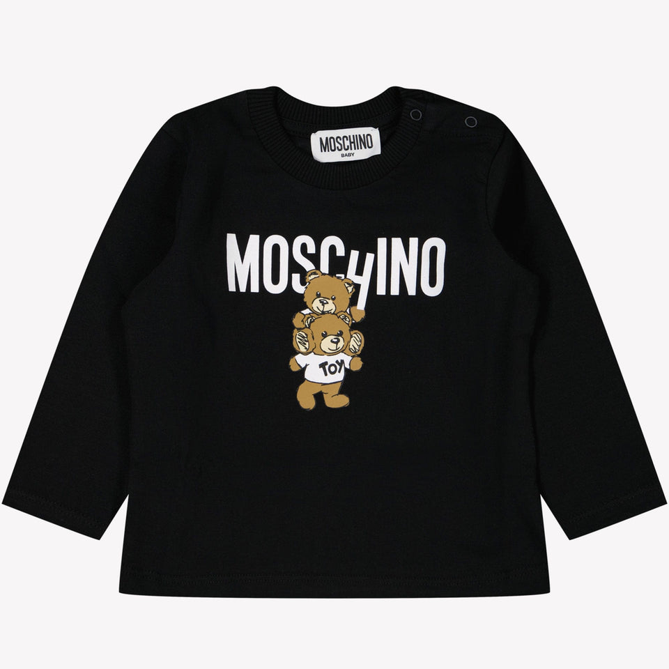 Moschino Baby Unisex T-shirt Zwart 3/6