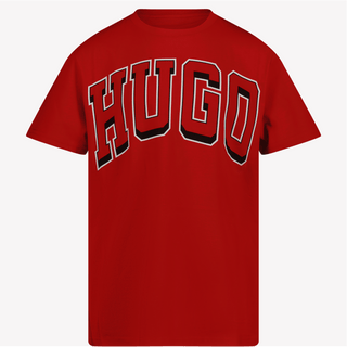 HUGO Kinder Jongens T-Shirt Rood 4Y