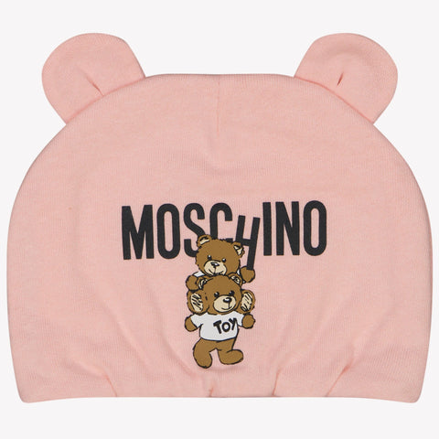 Moschino Baby Unisex Muts Licht Roze 3/6