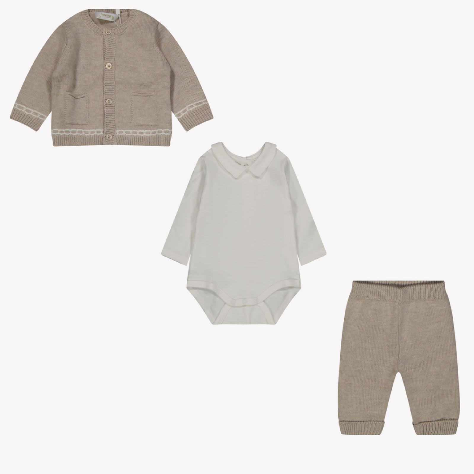 Mayoral Baby boys box suit Beige