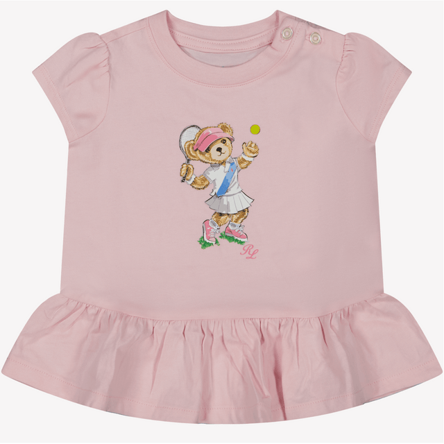Ralph Lauren Baby Meisjes T-Shirt Roze 12 mnd