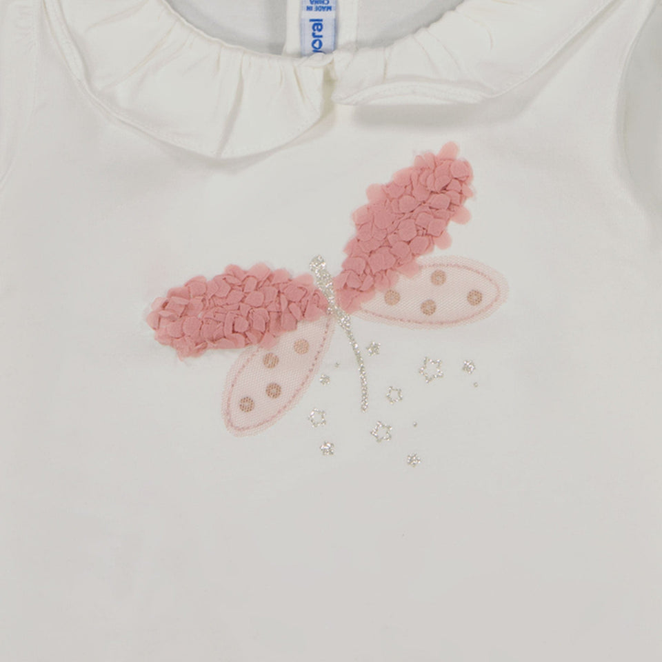 Mayoral Baby Meisjes T-shirt Off White