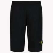 Stone Island Kids Boys Shorts In Black