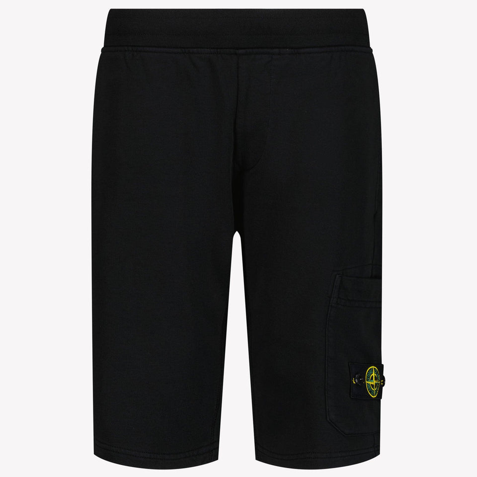 Stone Island Kids Boys Shorts In Black