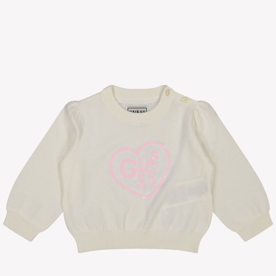 Guess Baby Meisjes Trui In Off White