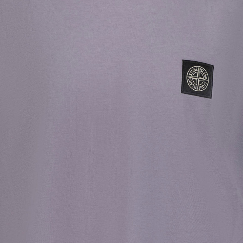 Stone Island Kinder Jongens T-Shirt In Lila