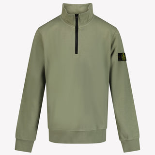 Stone Island Kids Boys Sweater in Olive Green