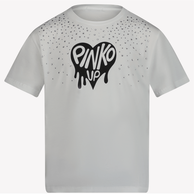 Pinko Kinder Meisjes T-Shirt Wit 8Y