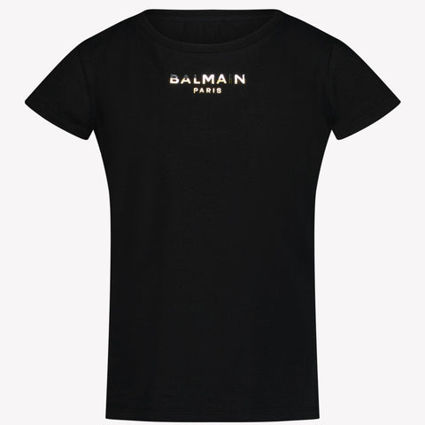 Balmain Kinder Meisjes T-Shirt Zwart 4Y