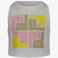 Fendi Kinder Meisjes T-shirt Wit 4Y