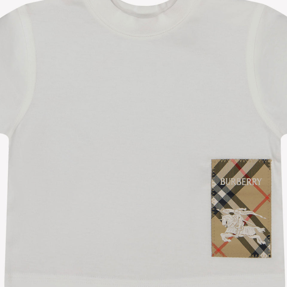 Burberry CEDAR Baby Jongens T-Shirt In Wit