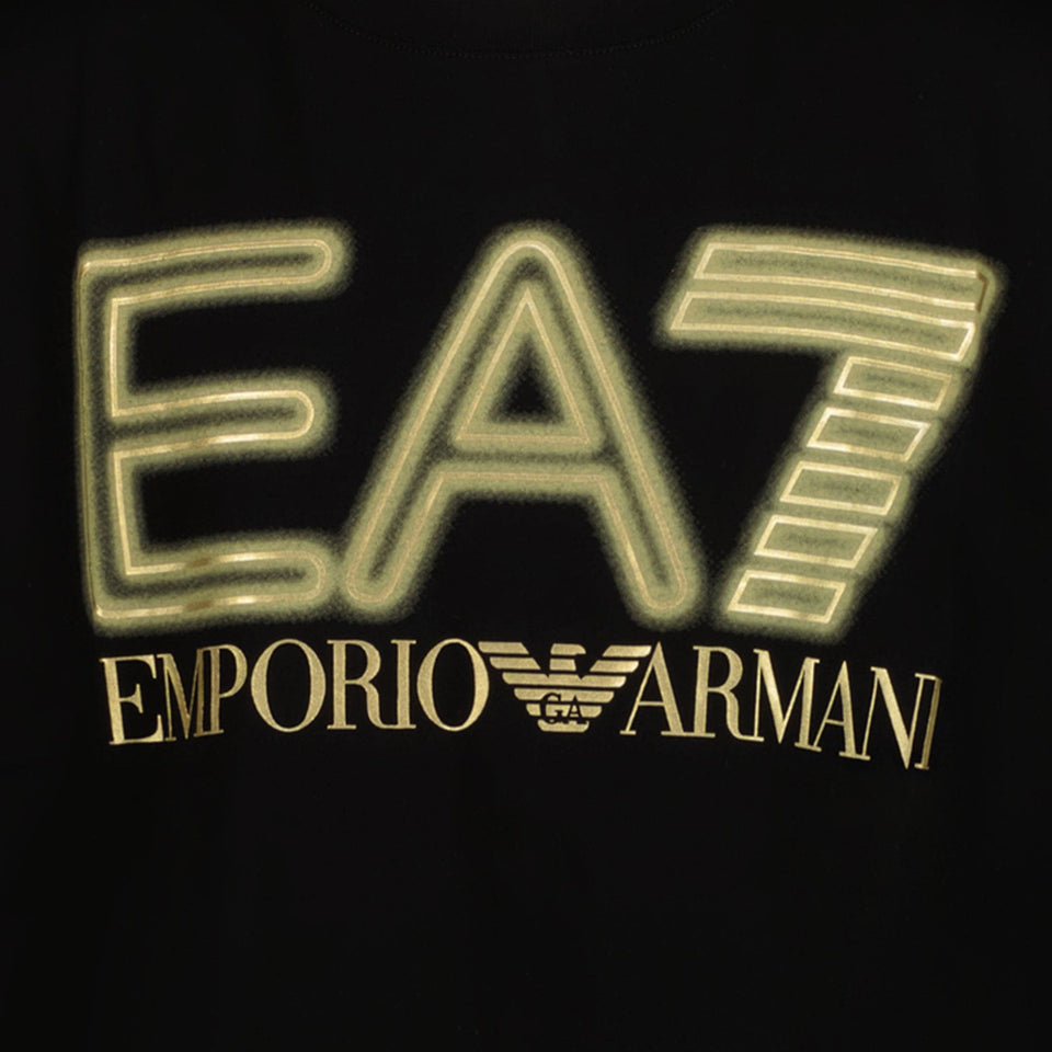 Ea7 Kinder Jongens T-shirt Zwart