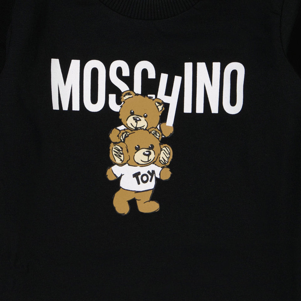 Moschino Baby Unisex T-shirt Zwart