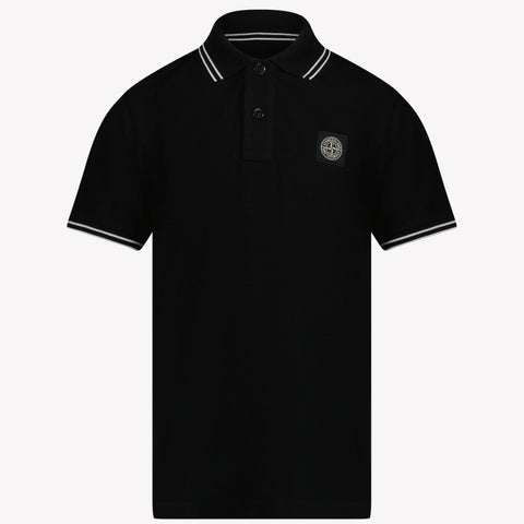 Stone Island Jongens Polo Zwart 2Y