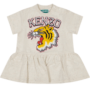 Kenzo kids Baby Girls Dress Light Beige