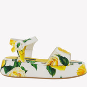 Dolce & Gabbana Kids Girls Sandals Yellow