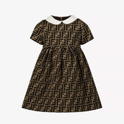 Fendi Baby Girls Dress Brown