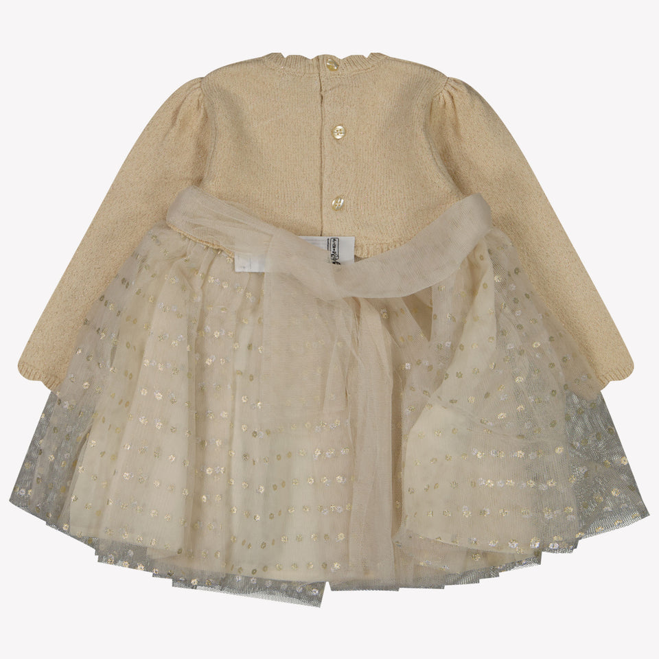 Mayoral Baby Girls Dress Light Beige