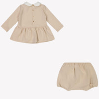 Versace Baby Girls Dress  Beige