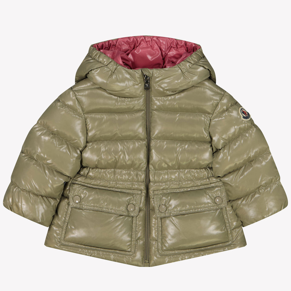 Moncler Adriel Baby Girls Jackets Olive Green Superstellar