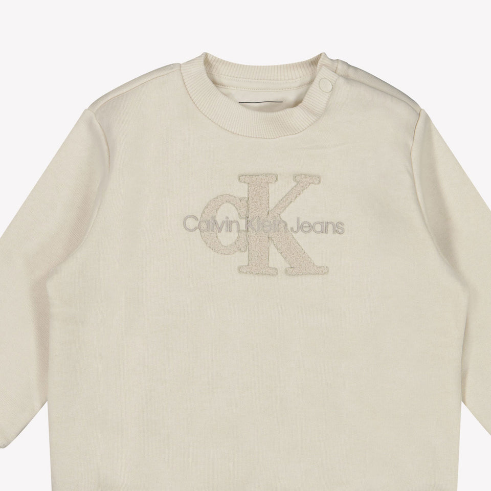 Calvin Klein Baby Unisex sweater in OffWhite