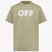 Off-White Kinder Jongens T-Shirt In Khaki