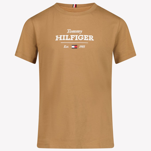 Tommy Hilfiger Kinder Jongens T-Shirt Camel