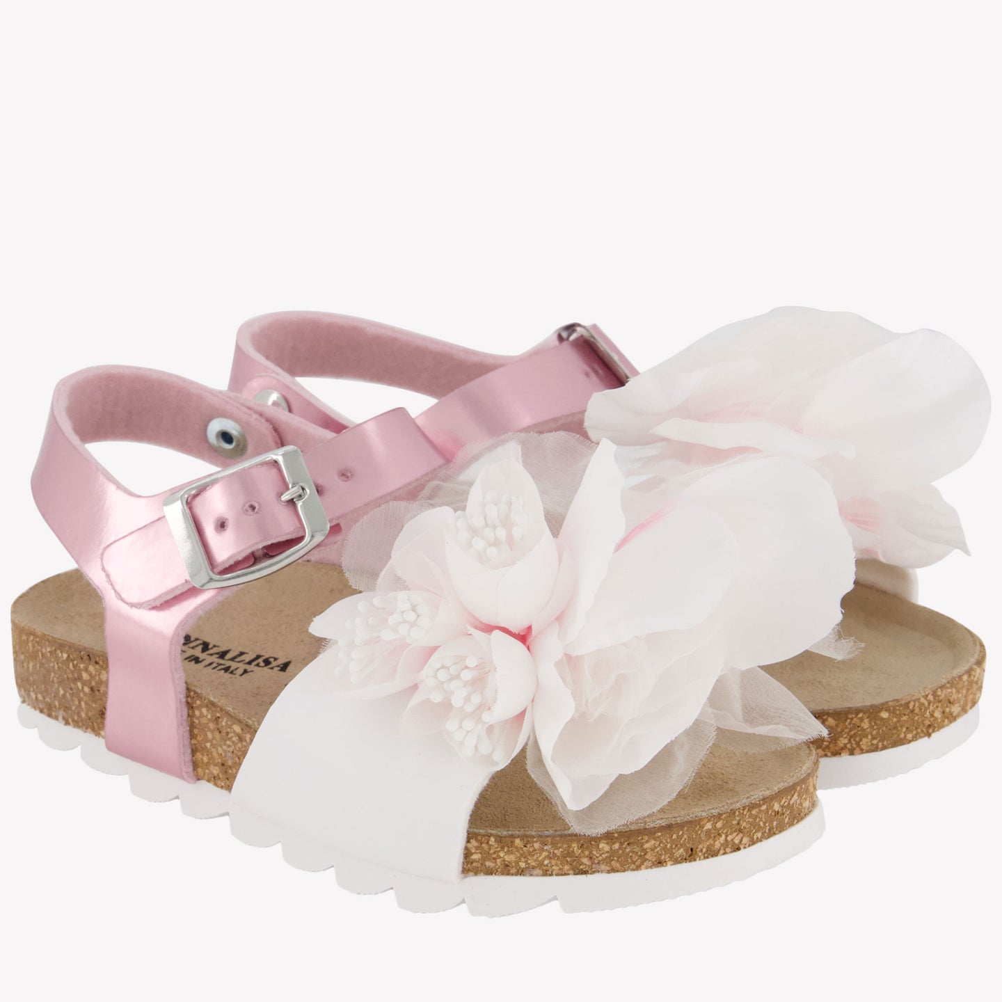 MonnaLisa Girls Sandals In Light Pink