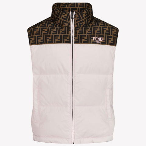 Fendi Kinder Meisjes Bodywarmer In Licht Roze