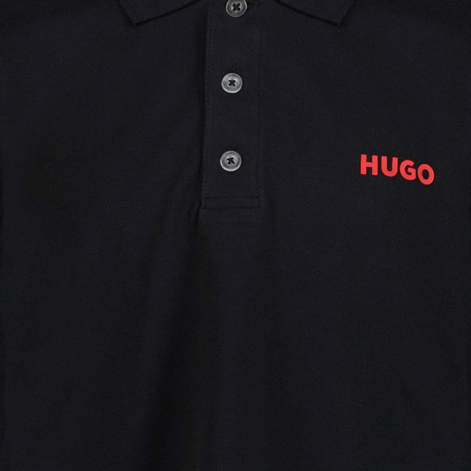 Hugo Kinder Jongens Polo Zwart