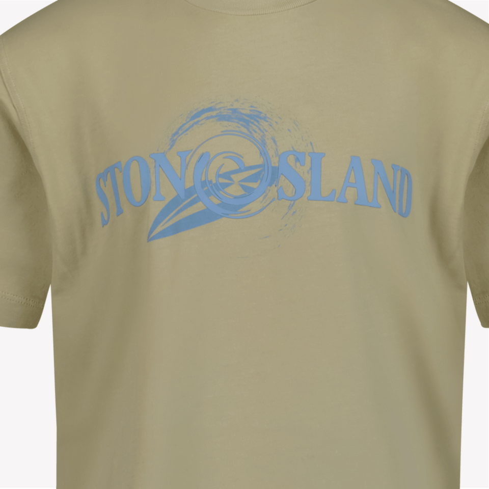 Stone Island Kinder Jongens T-Shirt Licht Beige
