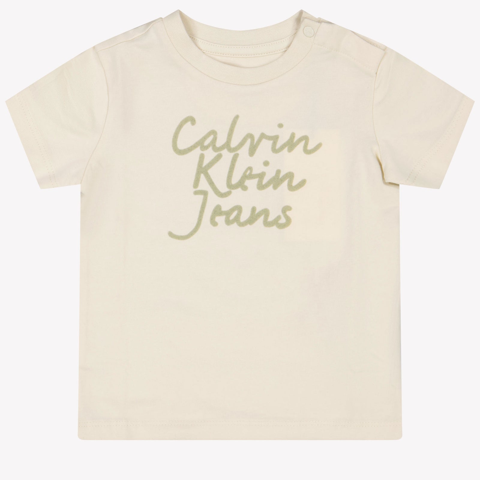 Calvin Klein Baby Unisex T-shirt in OffWhite