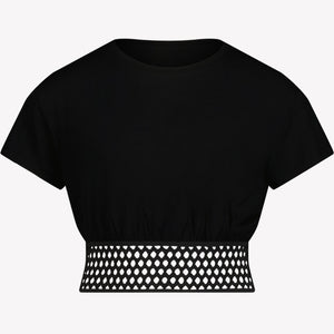 Patrizia Pepe Kinder Meisjes T-shirt Zwart 6Y