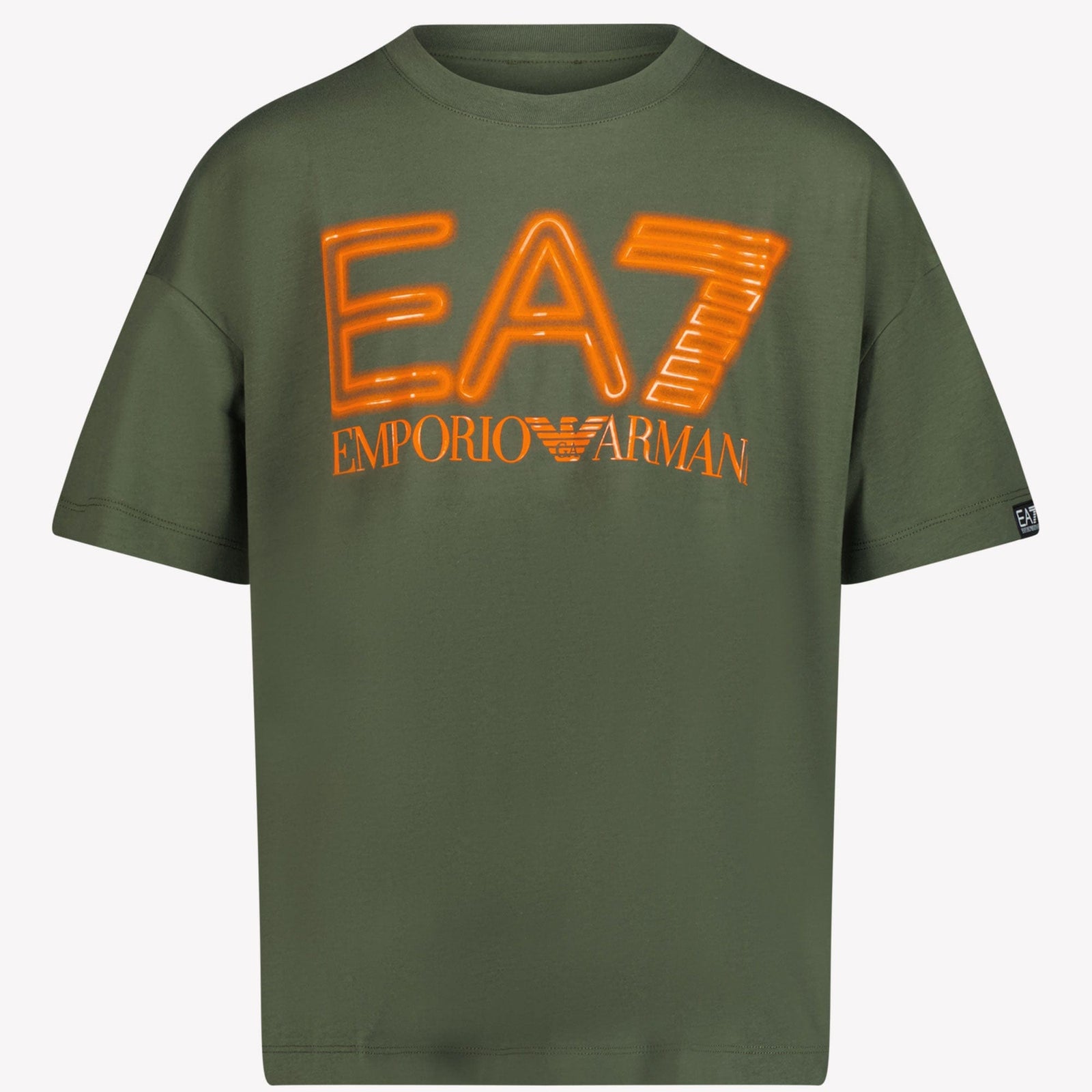 Ea7 Kinder Jongens T-shirt Army 4Y