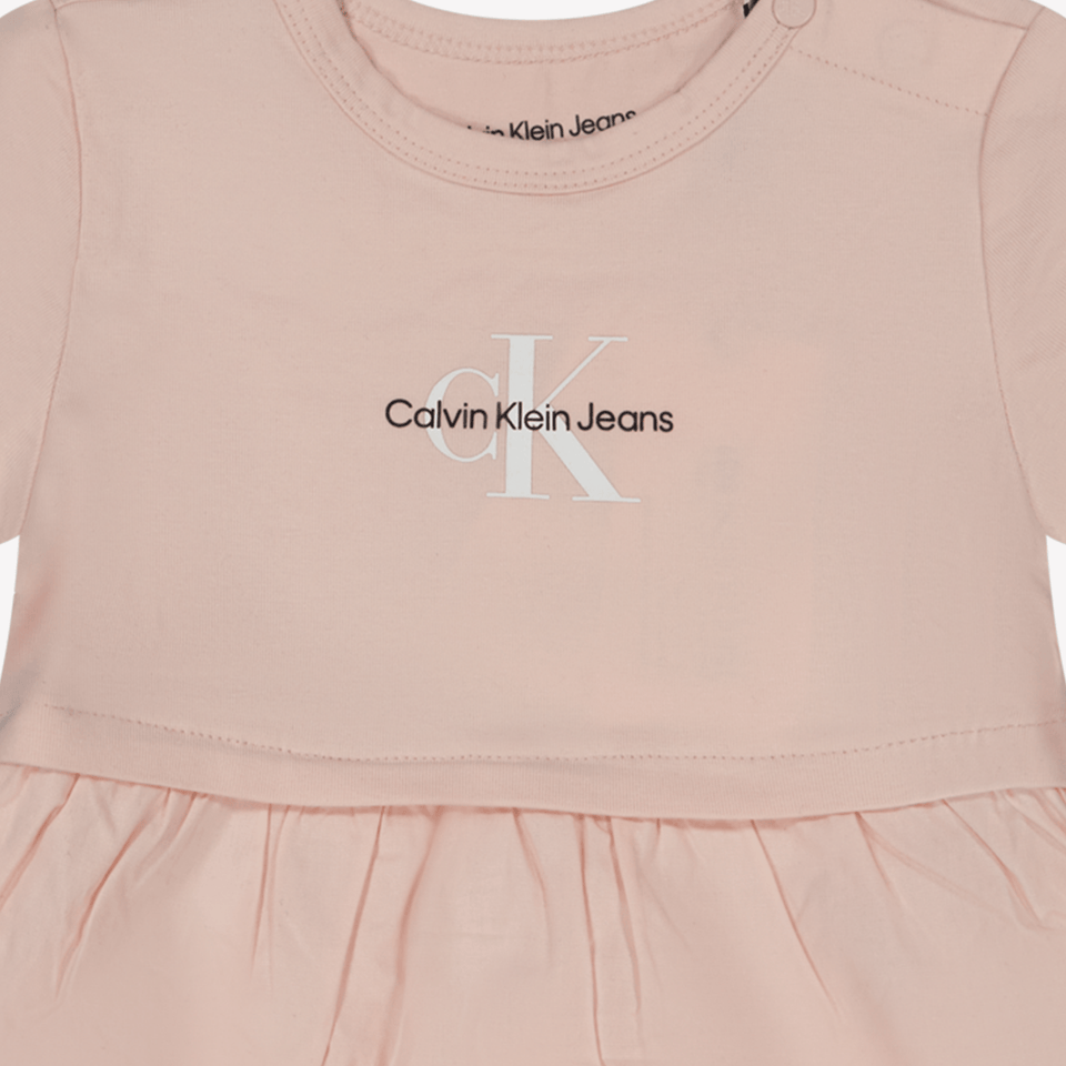 Calvin Klein Baby Meisjes Jurk Licht Roze