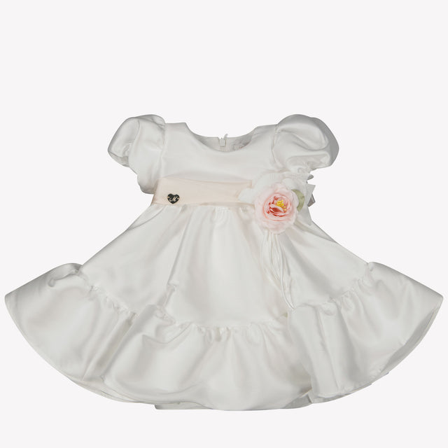 MonnaLisa Baby Meisjes Jurk In Off White