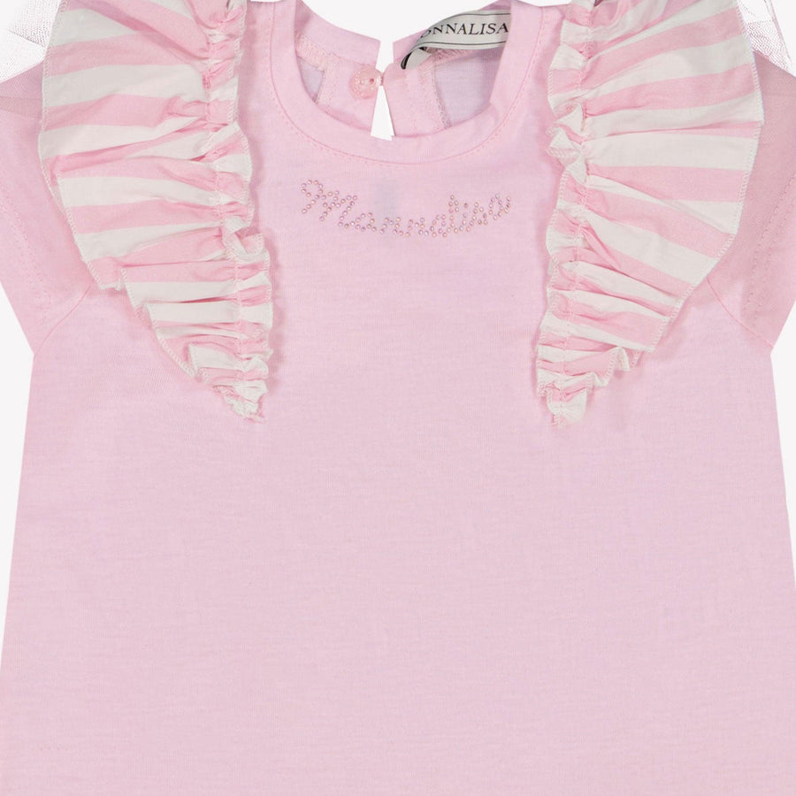 MonnaLisa Baby Meisjes T-Shirt in Licht Roze