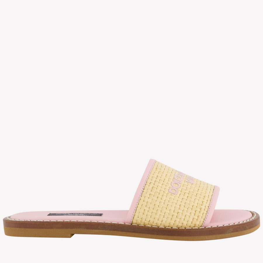 Dolce & Gabbana Girls Flipflops  Beige